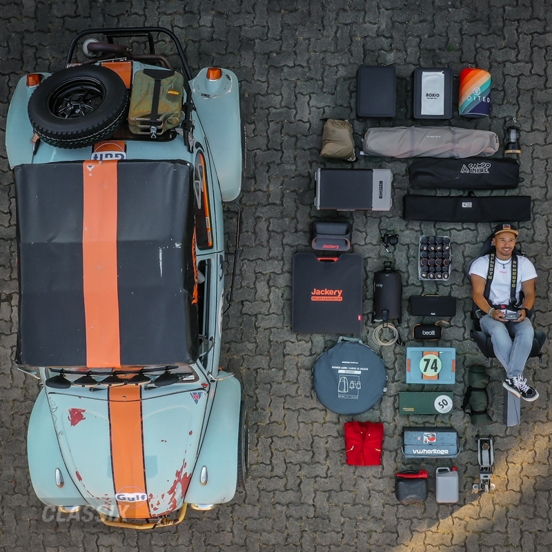 車両の整備と改造はすべてヨハネス自身が行って
おり、これまで一度もプロの整備工場に持ち込まれたことがない。そのため、故障しても自分で修理できるという自信が、長